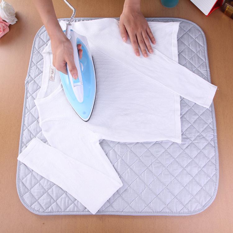 Portable All-Cotton Foldable Ironing Pad with Silver Coating: A Convenient Ironing Board Alternative