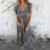 Women's Fashion Print Fly-sleeved Wide-leg Jumpsuit