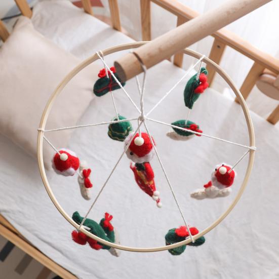 Weihnachtskrippen Mobile Handgemachtes Feiertags-Kinderzimmerdekor mit Rentierbaum Weich