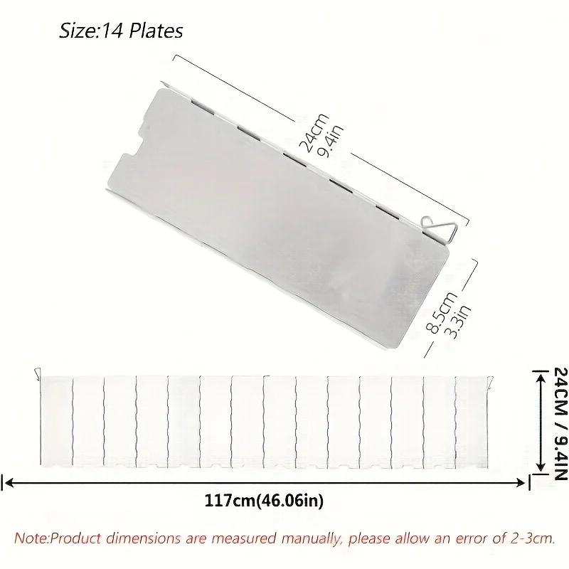 Outdoor Camping Stove Shield, Foldable Aluminum Alloy Windbreak, Gas Stove Wind Guard, Camping Accessories