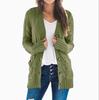 Women's Medium-Length Sweater Cardigan Hooded Jacket Fashionable Clothing From Europe and America