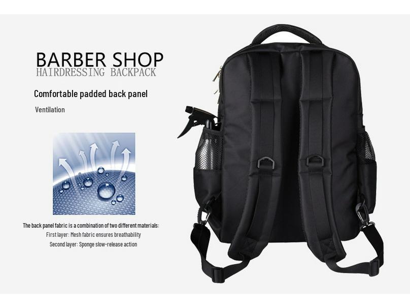 Hairdresser's Portable Backpack for Haircut Tools: Large Capacity for Hair Dryer & Electric Clippers.