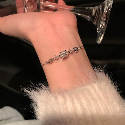 Ausziehbarer Zirkon-Doppelring-Schmuck für die schmale Taille von Frauen, leichter Luxus, Schmuck für Studentinnen und Freundinnen, Herbst- und Winterschmuck