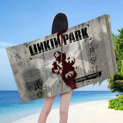 Rock Band L-Linkin Cool P-Park Bath Towel Microfiber Soft Water Absorbing Breathable For Kids Decorative Cartoon Beach Towel
