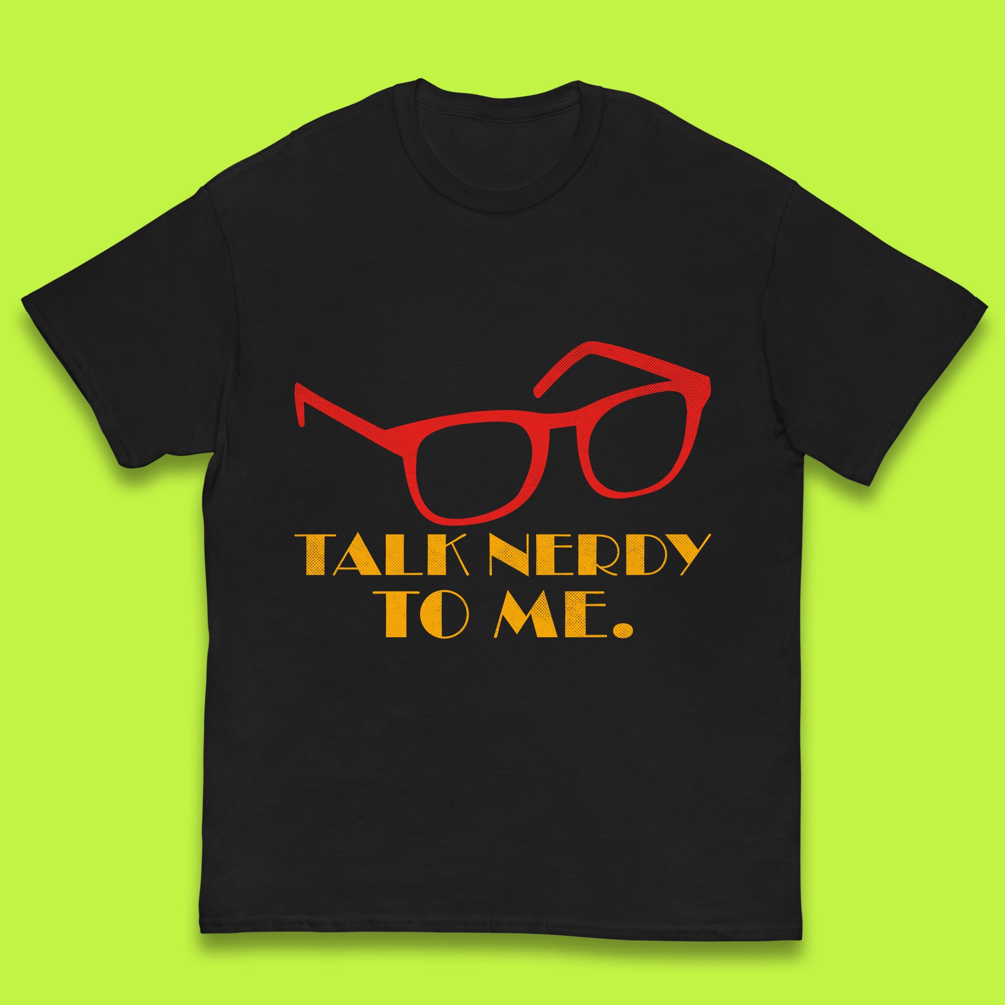 Talk Nerdy To Me Funny Geeky Nerd Glasses Coder Developer Programmer Book Lover Kids T Shirt 120