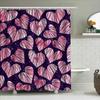 Pink Heart Shower Curtain Bathtub Liner Decor For Bathroom Non-Slip Waterproof Fabric 36X72 Inch Modern Home Design