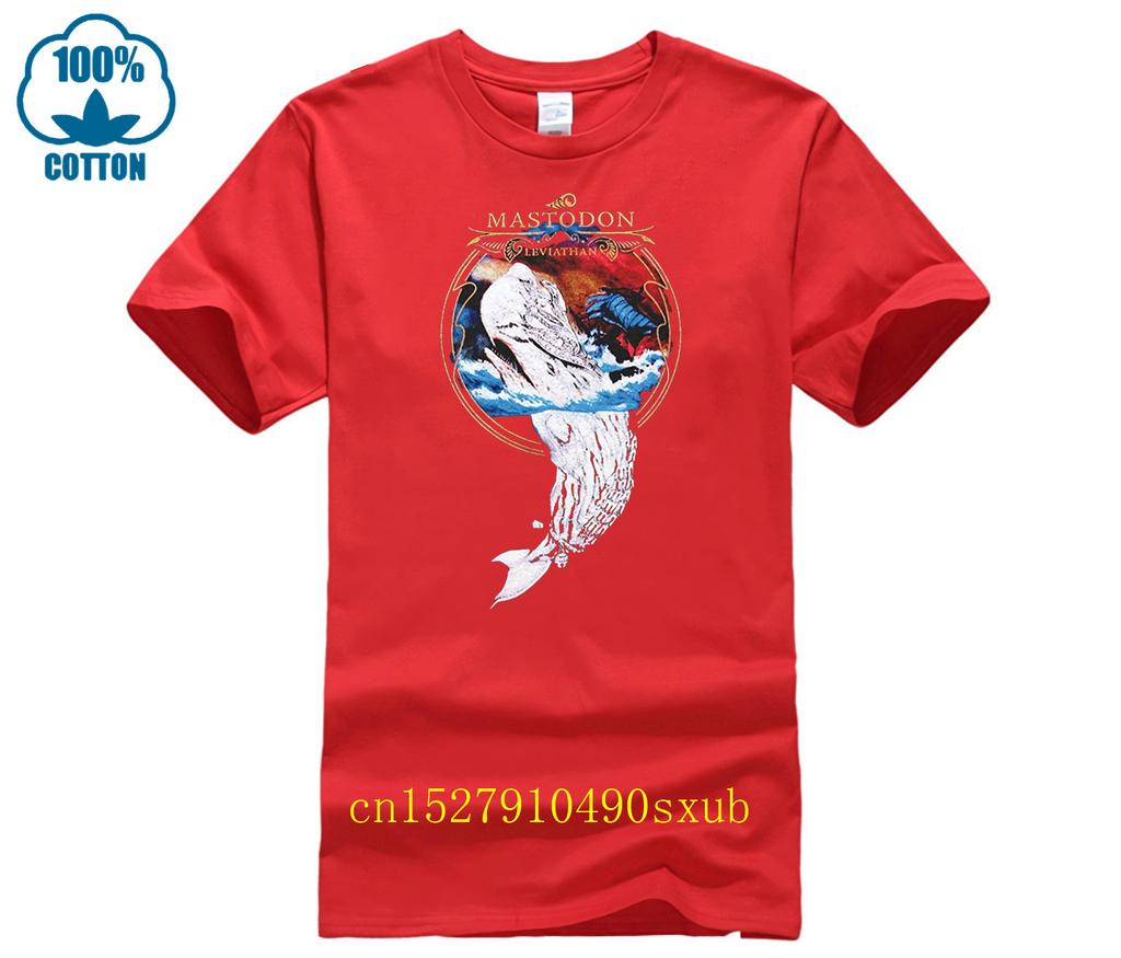 Camisetas Masculinas Manga Curta Nova Moda Camiseta Roupa Masculina Mastodon Leviathan Camiseta