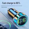 120W Dual Port Car Charger with Digital Display and Super Fast Charging