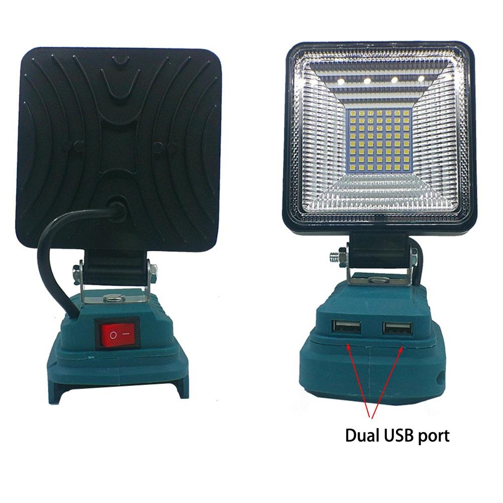 Освещение рабочей зоны Светодиодный рабочий фонарь Работа от батарей Беспроводной рабочий фонарь Для кемпинга Портативный фонарь Порт для зарядки USB