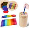 Giocattoli Montessori per Bambini di 3 Anni Giocattoli in Legno per Ordinare Monete, Bastoncini e Forme Giocattoli Educativi per Bambini Piccoli Motricità Fine Giocattoli Sensoriali