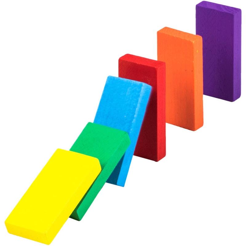 120Pcs Wooden Dominos Blocks Set Kids Game Educational for Play Toy Domino Racing Toy Game Preschool Table Toy Best Gift