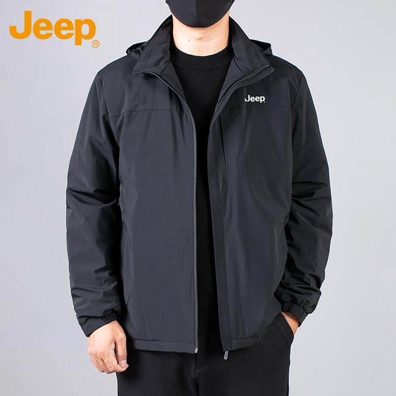 Jeep Men's Hooded Business Casual Jacket