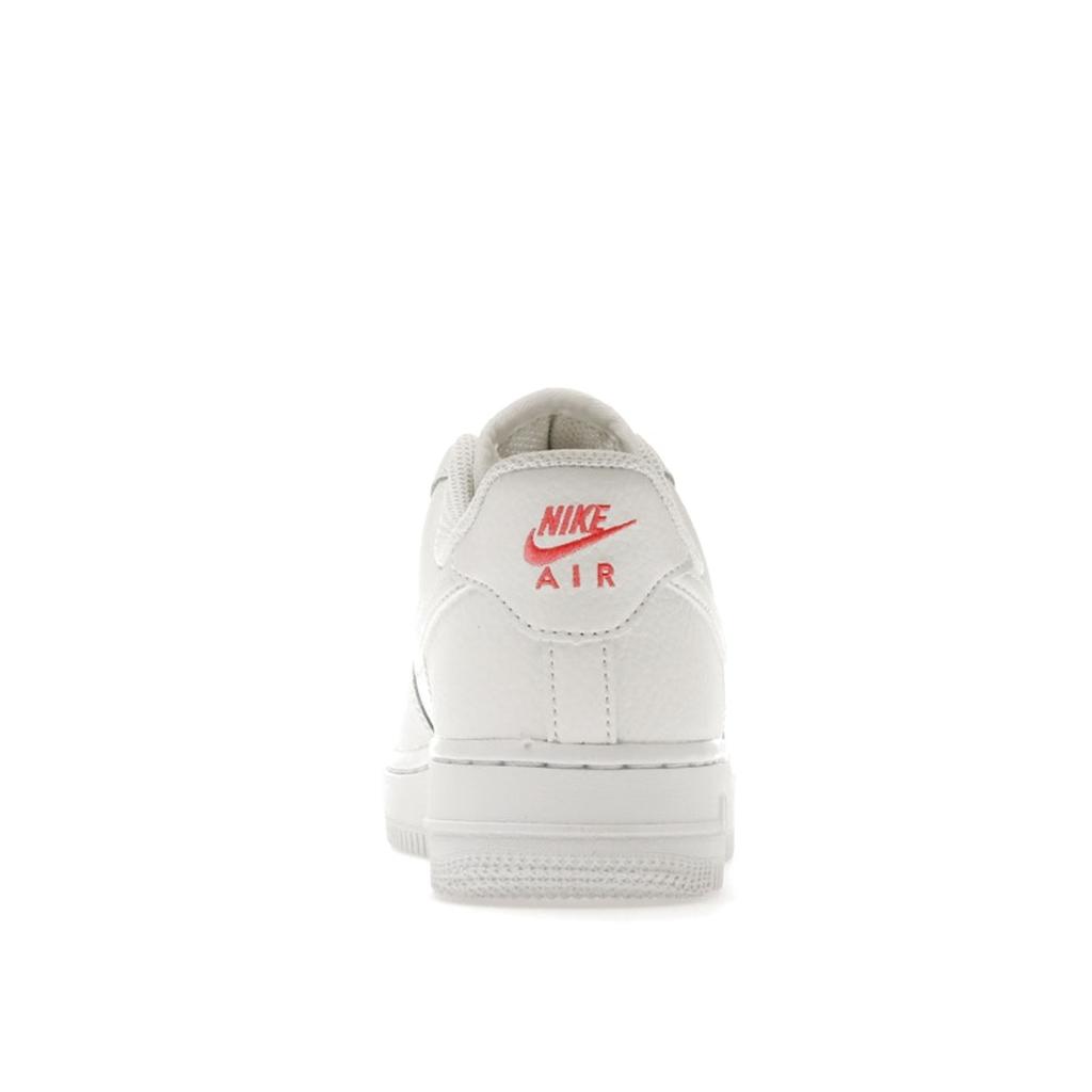 Nike  Air Force 1 07 Essential Summit White Solar Red Women Sneakers CT1989-101