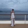 Strapless Slit Long Dress With Ribbon Female Sleeveless Mesh Elegant Beach Vacation Dress Spring New Women Dress