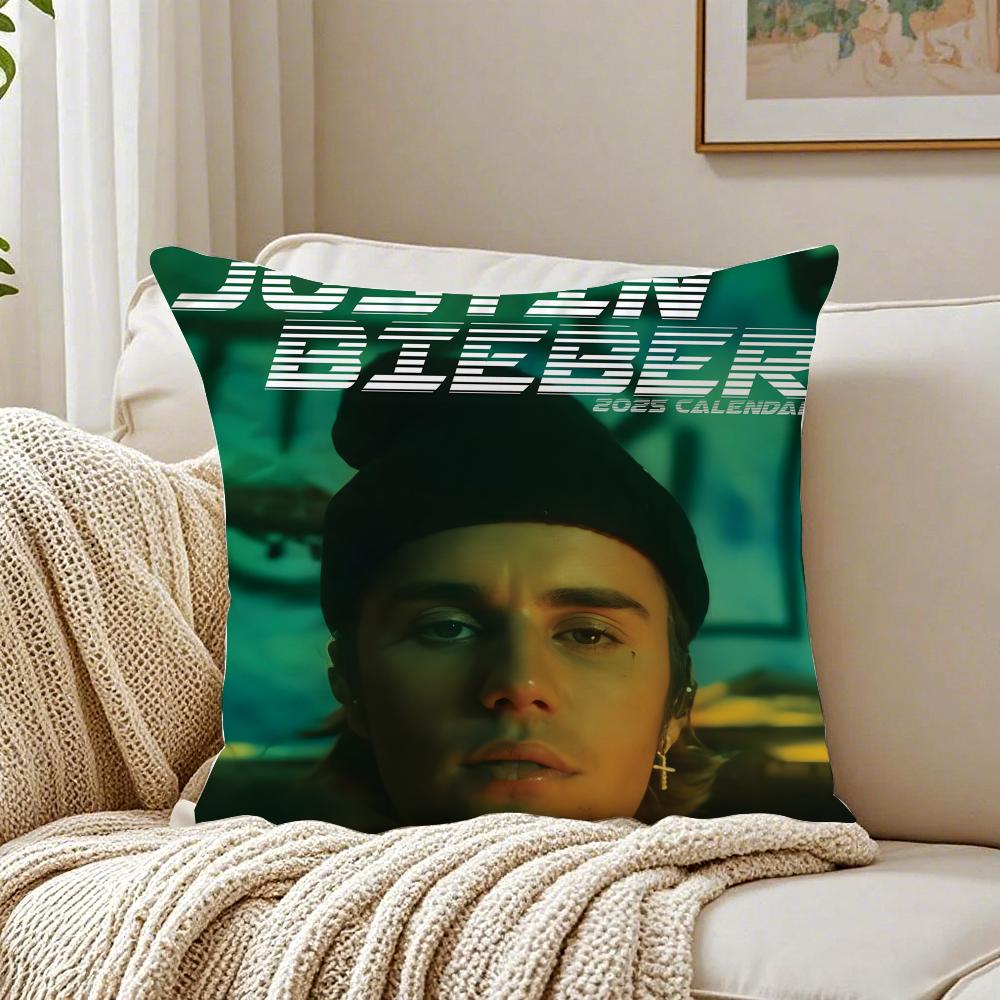 Copricuscino singer pop JJustin BBieber federa antiacaro decoro divano soggiorno cuscino stanza