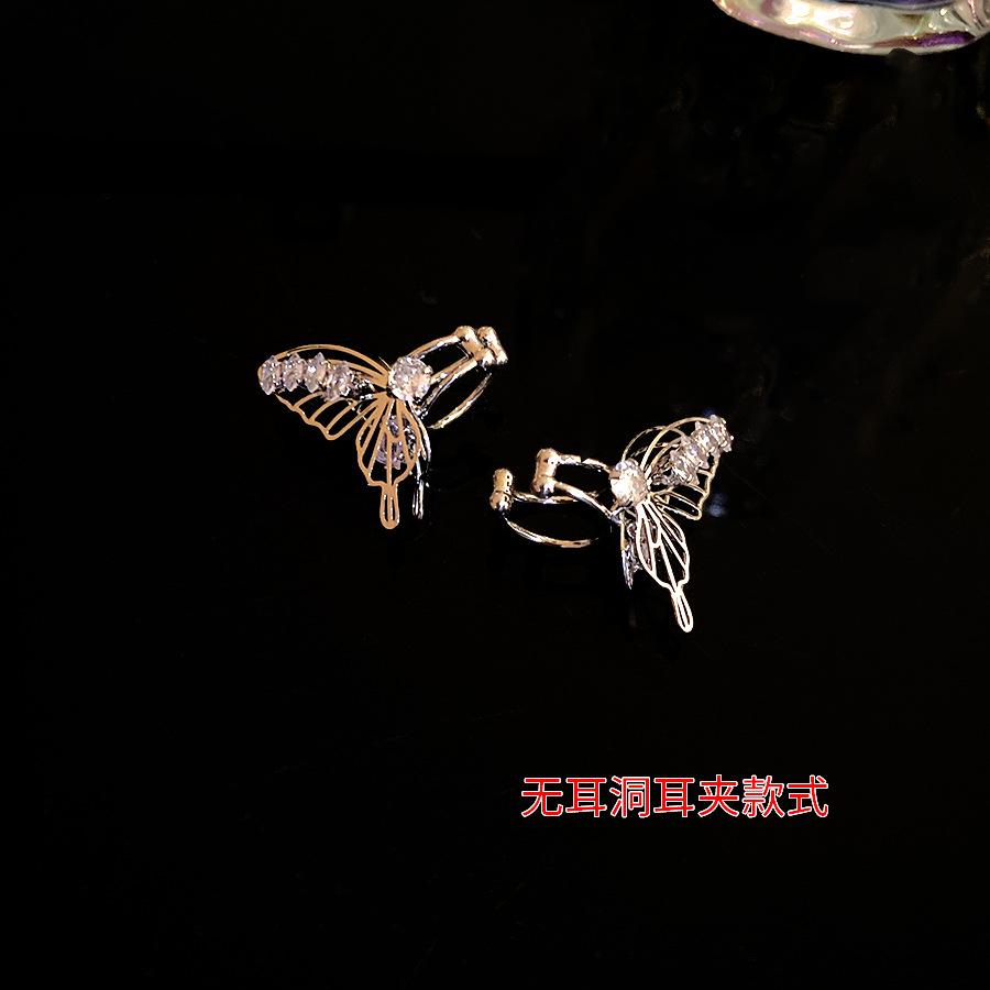 Silver Needle Zircon Pearl Leaf Tassel Earrings Earrings Clips Women s Daily Commuter Versatile Earrings Light Luxury Premium Earrings