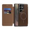 case for S26 S25 S24 S23 S22 plus ultra Magnetic flip leather case insert the card Wireless Charging Anti-Fingerprint plain
