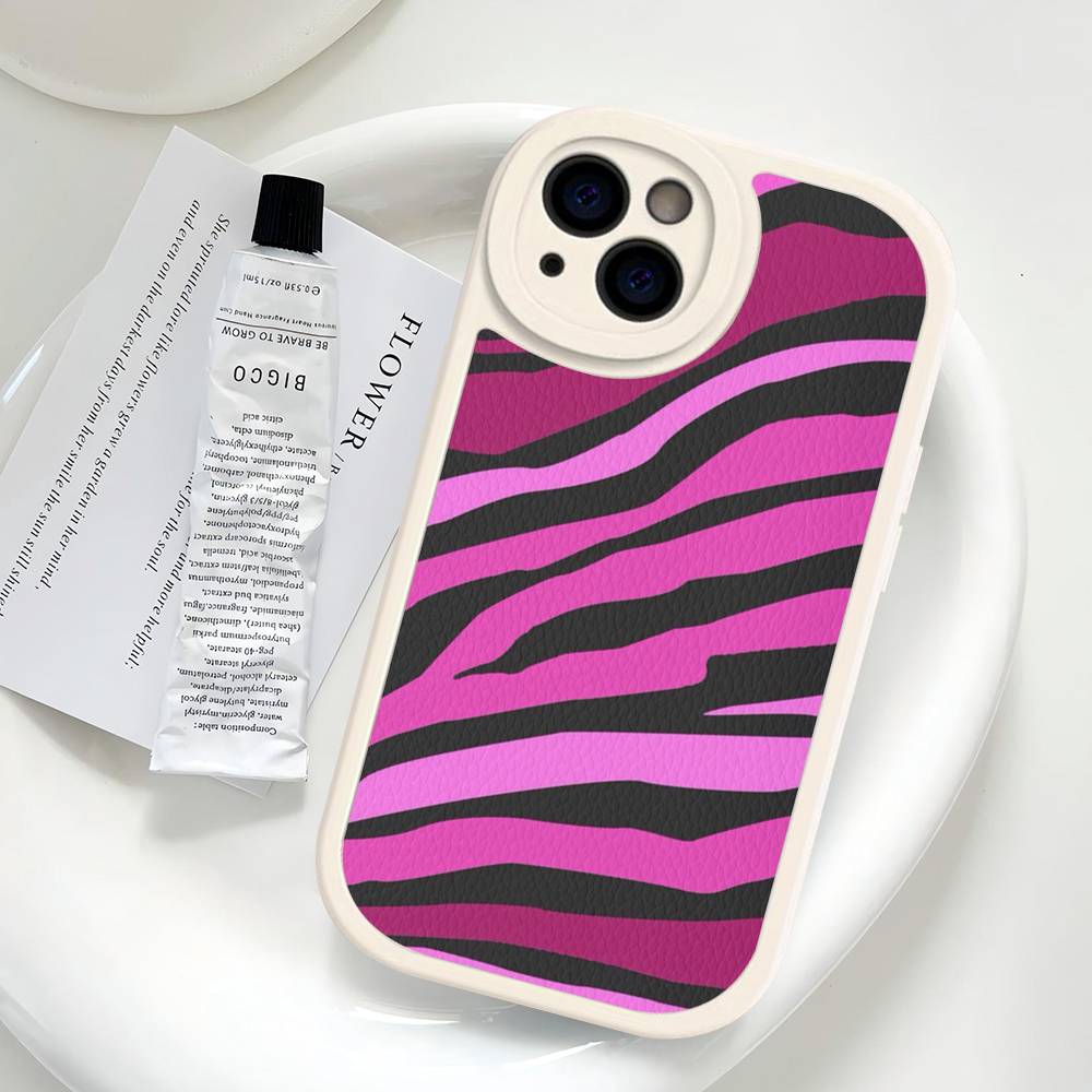 Zebra Pattern Art For IPhone 16 15 14 13 12 11 Pro Max Plus Leather Phone Cover