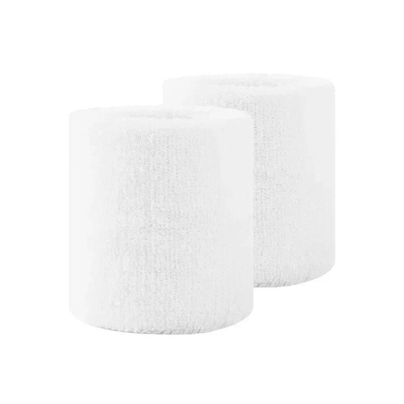 2Pcs 10x8cm Multi-Color Sports Wristbands Absorbent Sweatbands for Basketball Tennis Gym Wrist Support Towel Protector Bracelet