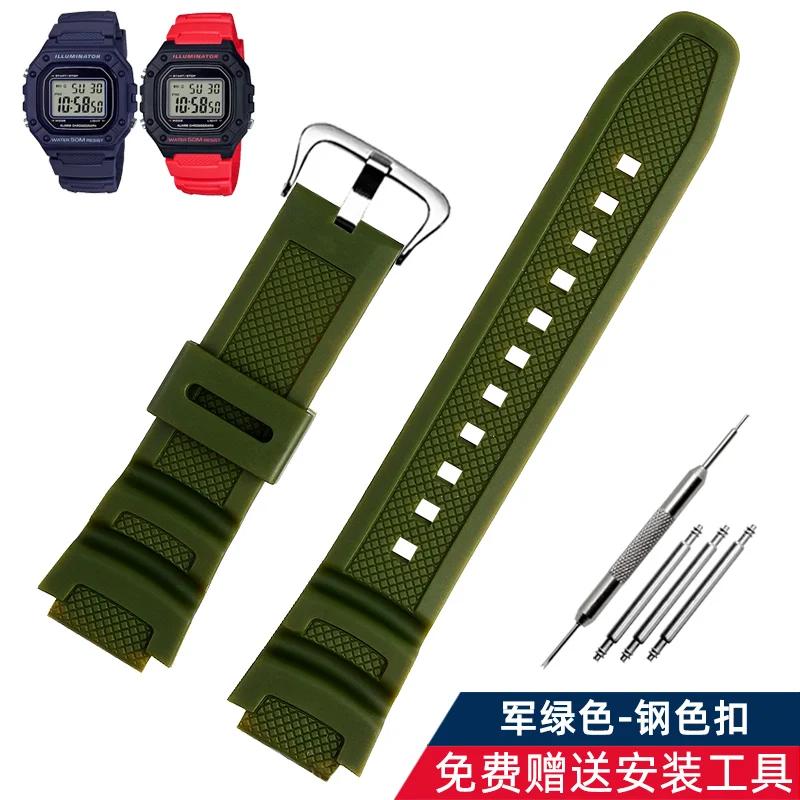 Das Zubehör für Uhrenarmbänder ist passend für Casio Uhren W-218h / F-108 AE1200 / 1000 / 1300 (18 mm) aus Kunstharz und Silikon.