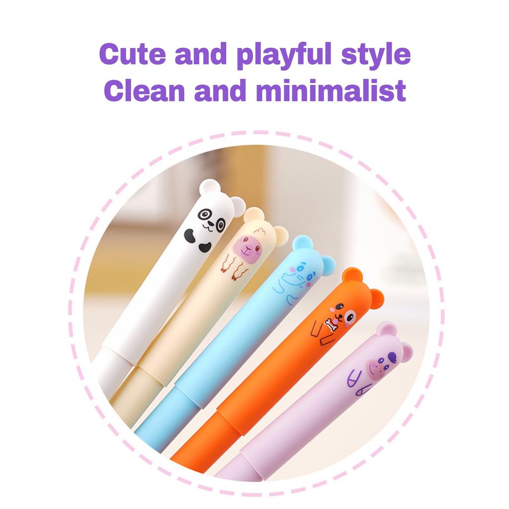 Smazatelná gelová tužka Termální Gelová tužka Easy-Rub Roztomilá kreslená sada s gumou bez odpadu 0,5mm hrot tužky 20ml