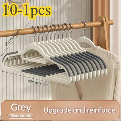 10-1 PCS Clothes Hanging Household Hangers Non-slip Dormitory Bedroom Special Storage Clothes Hanging No Trace