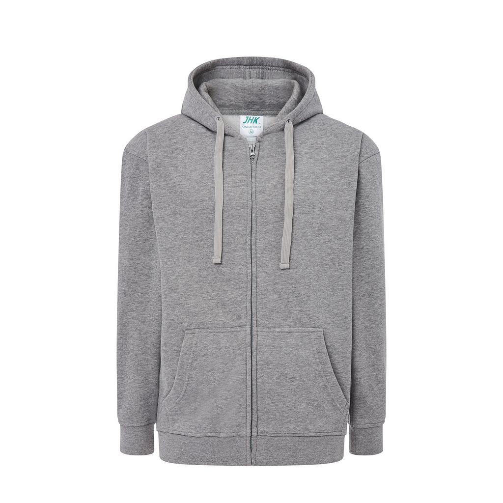 JHK Unisex Adult Plain Full Zip Hoodie