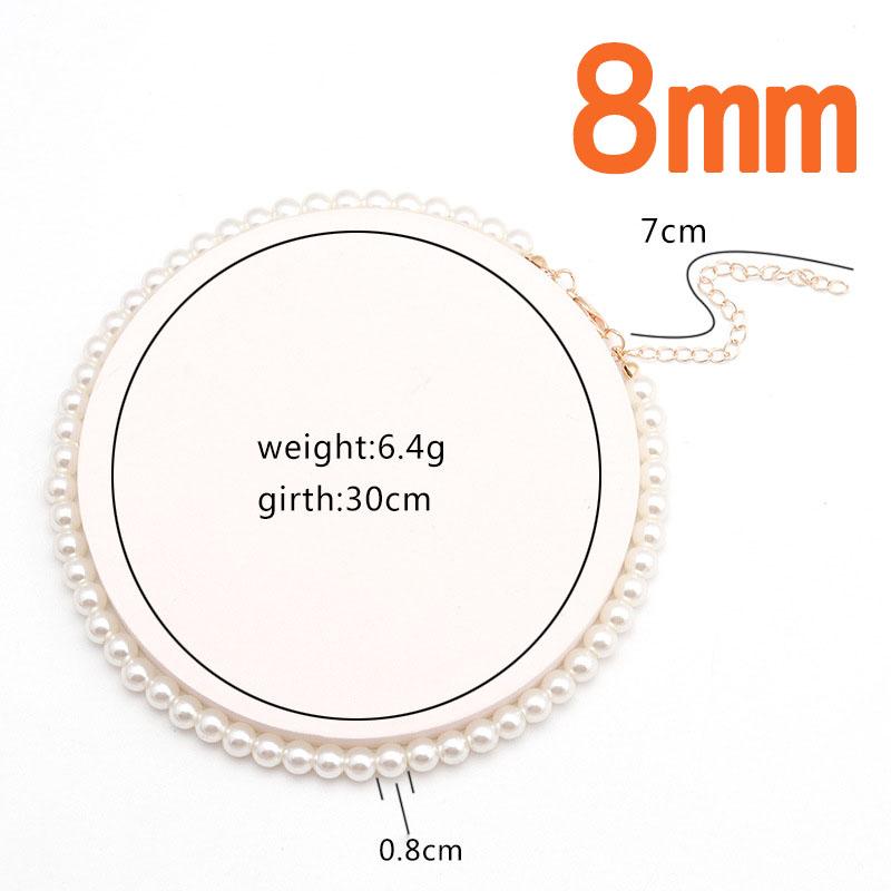 

Elegant Big White Imitation Pearl Beads Choker Clavicle Chain Necklace For Women Wedding Jewelry Collar 2021 New Adjustable