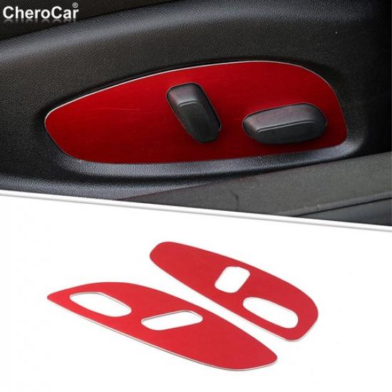 

Interior Seat Adjust Switch Button Panel Cover Trim For Chevrolet Camaro 17+ Red