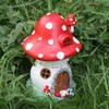 Mushroom butterfly house resin solar light, suitable for garden, courtyard, lawn, doorway, pond, balcony, window sill, special g