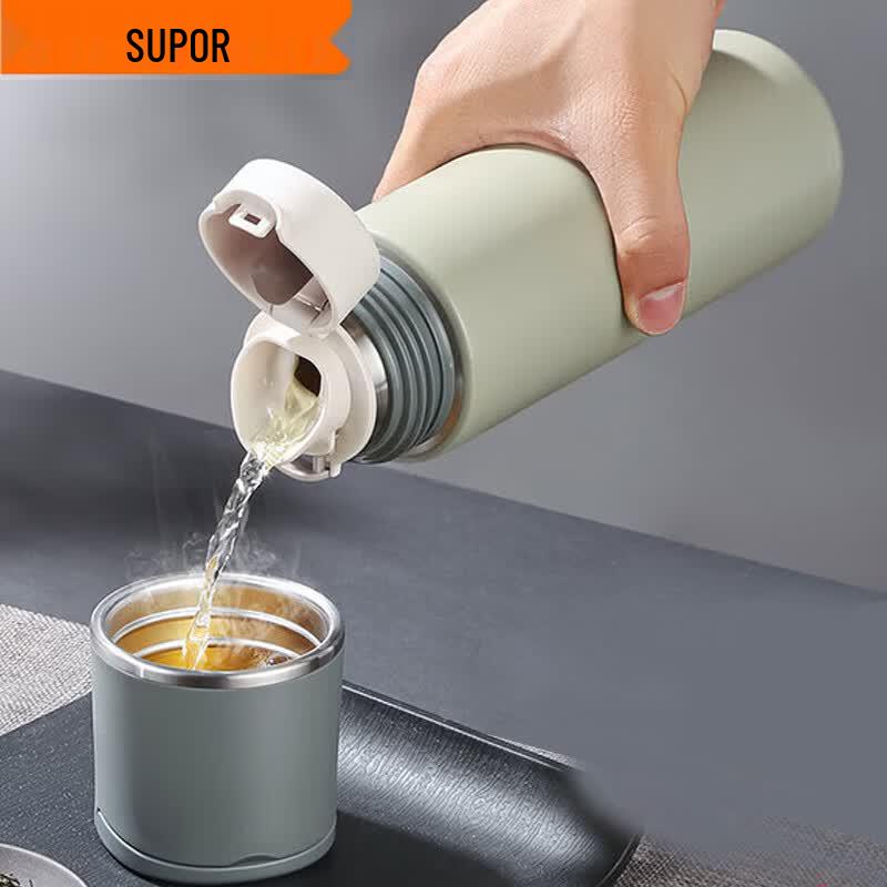 SUPOR 316L Stainless Steel Portable Tea Thermos Cup 500ml