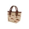 LONGCHAMP Le Panier Pliage Cow Leather Trim Shoulder Bag , Crossbody Bag , Handbag Mini Women's Beige Brown (Unisex) Handbags 10206HCF035