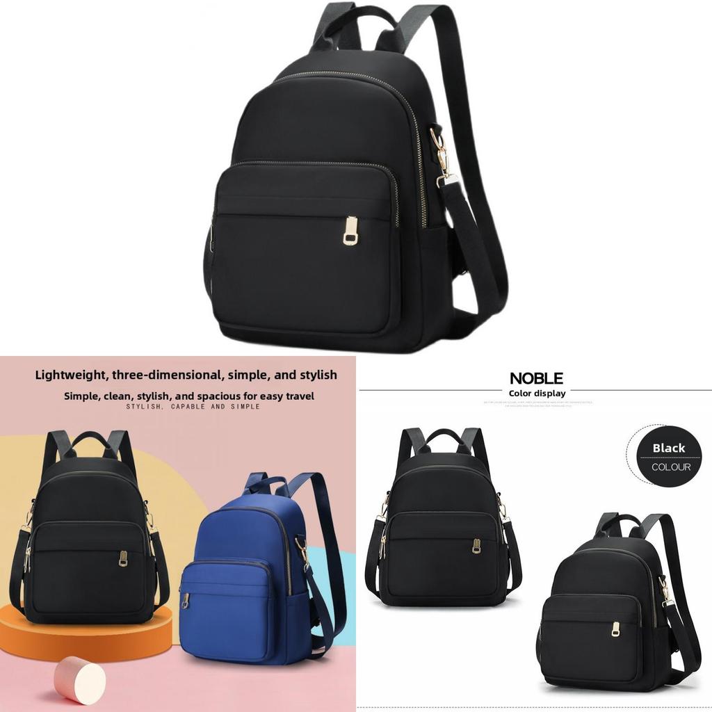 Oxford Cloth Casual Travel Backpack For Women With Large Capacity And Zipper Closure