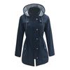 Women's Waterproof Slim Fit Trench Coat Windproof Outdoor Jacket