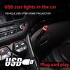Romantic LED Car Roof Star Night Light Projector Atmosphere Galaxy Lamp USB Decorative Lamp Adjustable Car Interior Decor Light