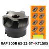 RAP 300R 50-22-4T 400R 63-22-4T 400R 80-27-5T 75 Grad Positiver Kopf 25,4 50mm APMT1135/APMT1604 CNC Fräser Planfräser