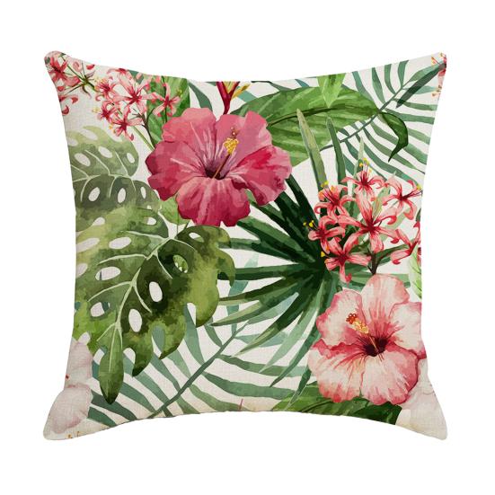 Federa Cuscino con Stampa Floreale, Copricuscino Traspirante per Tutte le Stagioni, Federa Cuscino con Design Botanico Nordico Tropicale, Morbida Custodia Decorativa per Cuscino per Divano Letto Sedia