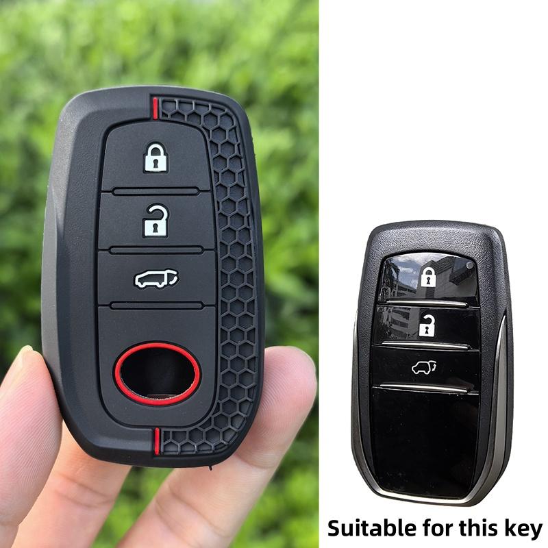 Car Key Case Cover Shell For Toyota Land Cruiser 200 Prado Crown Yaris Cross Hilux Innova Fortuner Camry Alphard Previa Vellfire