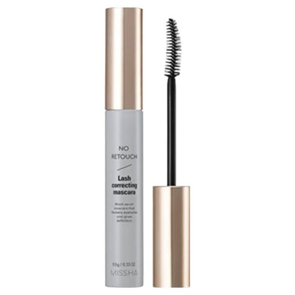 Missha No Retouch Correcting Mascara Black 9.5g – Volumising Mascara, Long Lasting Curl, Smudge Resistant, Korean 9.5g