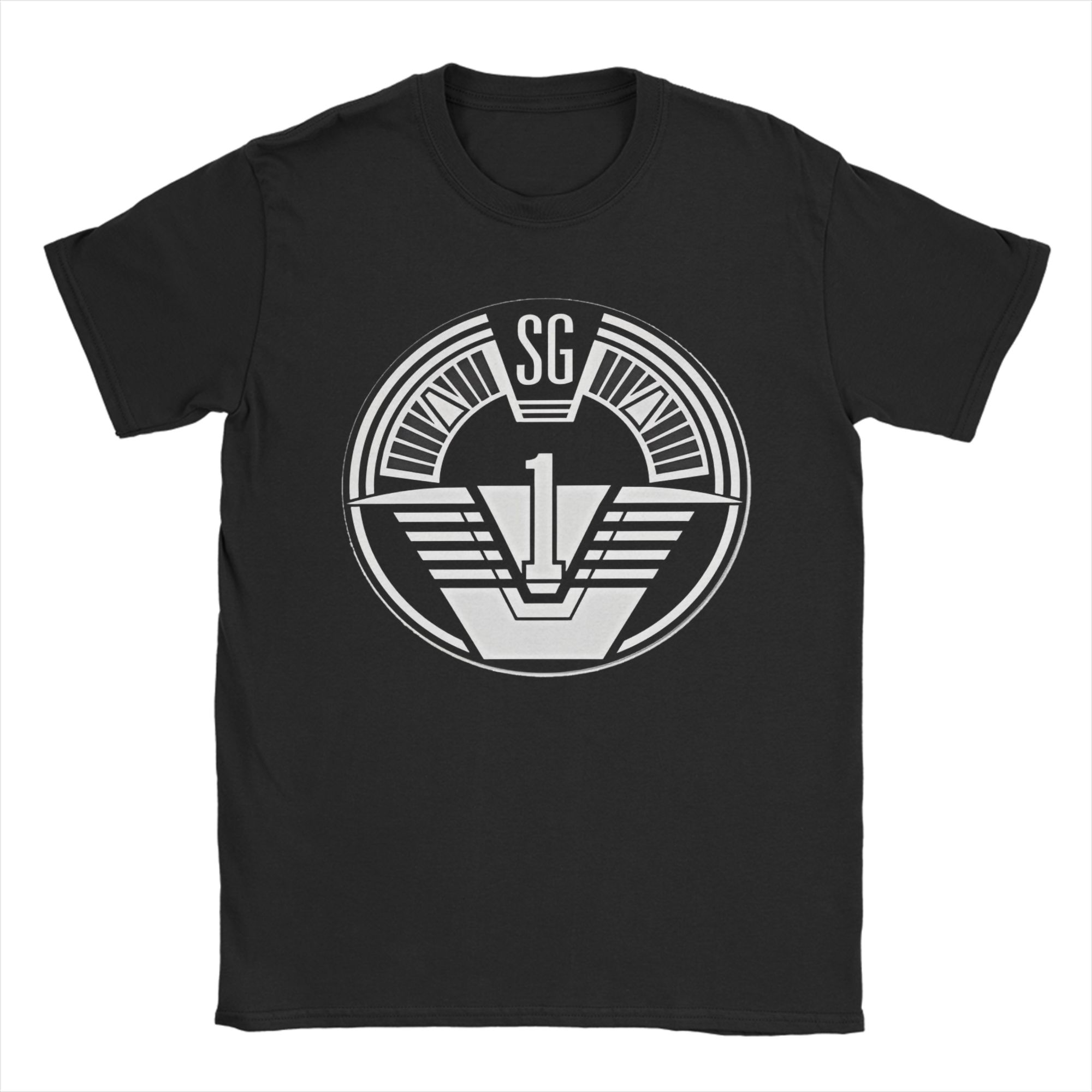 Streetwear Stargate SG1 T Shirt Men s Round Neck Short Sleeve Top Tee SGC  100%Cotton Summer Top Tee 4XL