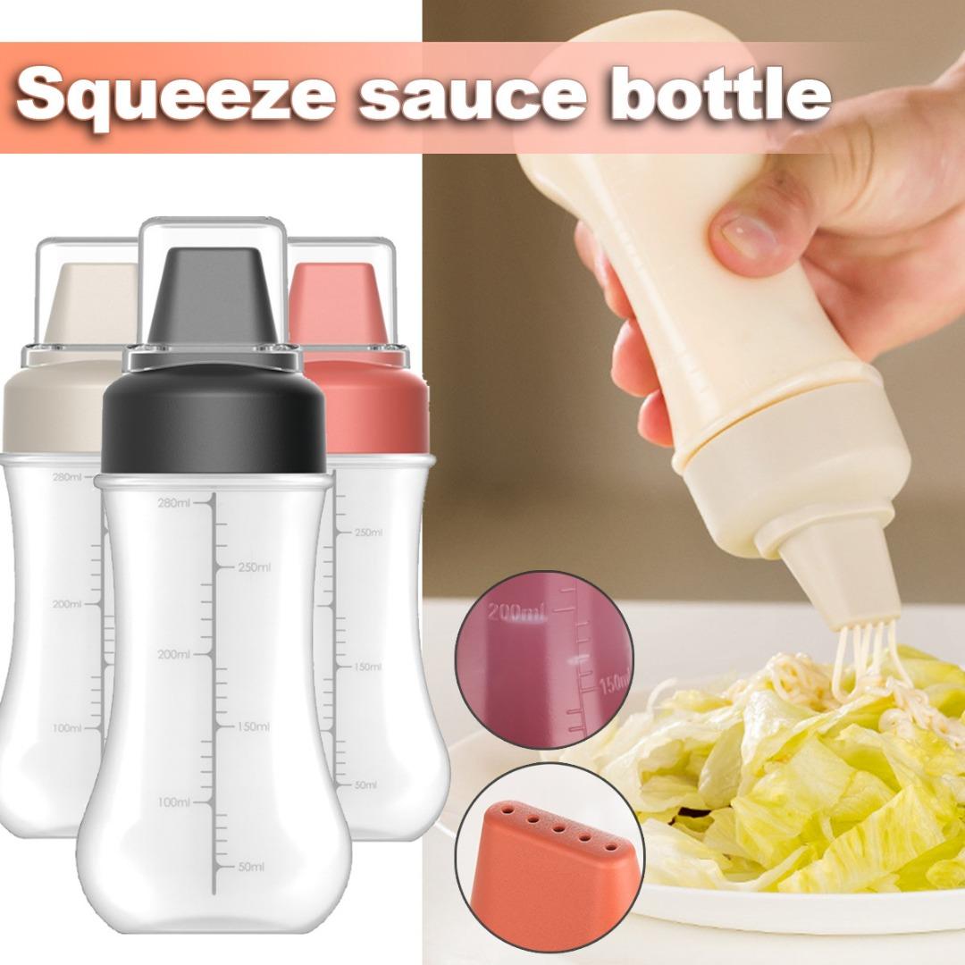 

PDTO 350 мл Измеримая бутылочка с 5 отверстиями, соус, уксус, кетчуп, дозатор приправ