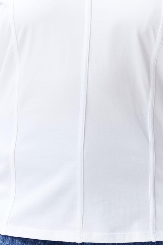 Damen Stil Übergröße Schwarzes Strick-T-Shirt mit Paspeldetails