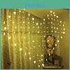 Schöne 128-LED-Herzform-Lichtervorhang für Kinderzimmer und Terrasse