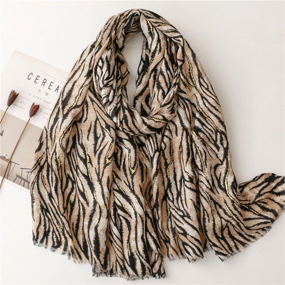 Soft Pleated Printed Scarf Viscose Lady Pashmina Hijab Wrap Floral Shawl Wrap  For Autumn Winter