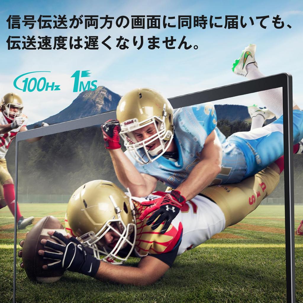 KEEPTIME Dual Mobile FHD Triple IPS LCD Mini VESA Compatible with Monitor, 18.5-inch, Driver-Free, Dual-Screen Display, 100Hz, Foldable, 1080P,