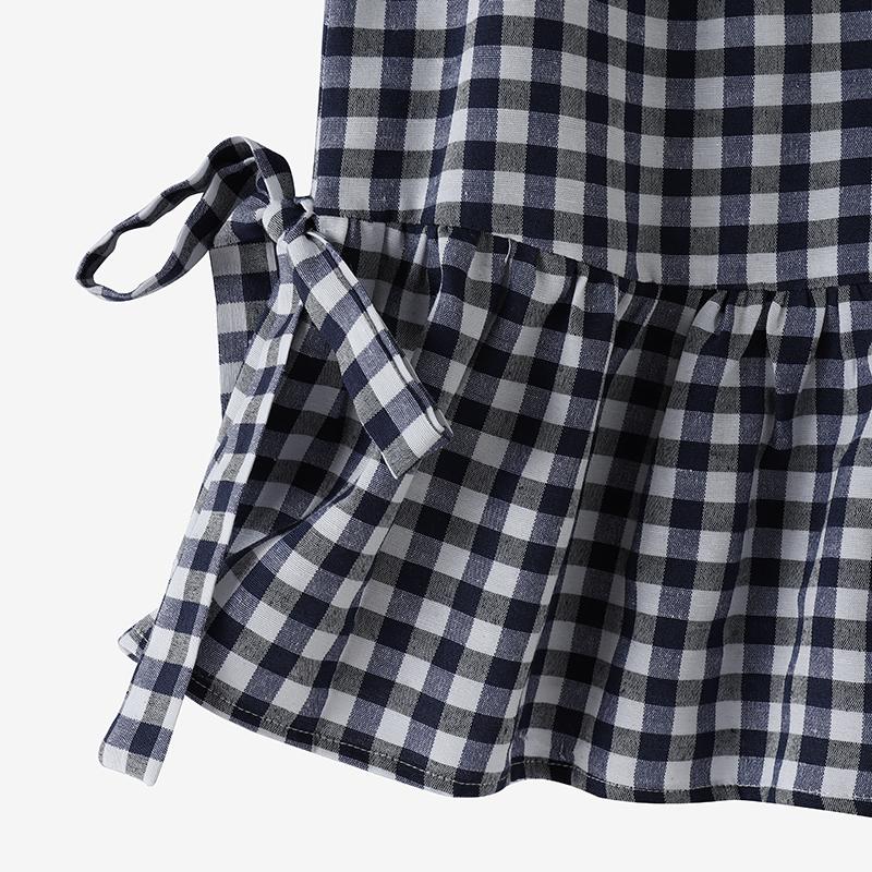 ZANZEA Lässige ärmellose Bluse mit O-Ausschnitt und Karomuster für Damen