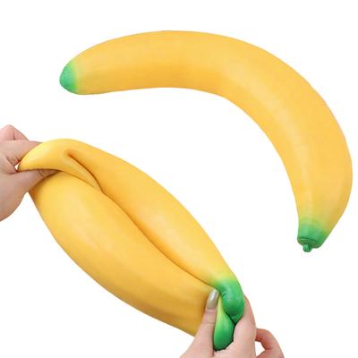 Banana Squeeze Toy Giant Banana Stress Relief Toy Soft TPR Slow Rebound Fidget Toy for Kids Adults Birthday Christmas Gift for Focus And Relaxation