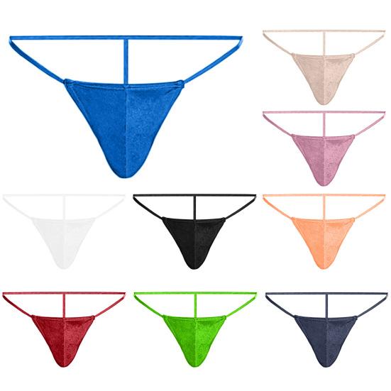 Sexy Men Thong Low-rise U-Convex T-String Style Breathable Underwear Free Movement Solid