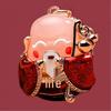 Zodiac Rhinestone Lamb Keychain Pendant for Women's Bag - Creative Business Logo Gift
