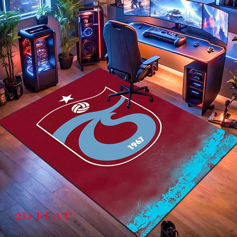 Tappeto con logo Trabzonspor per Soggiorno, Camera da Letto, Decorazione Divano Casa, Tappetino Antiscivolo per Giochi Bambini